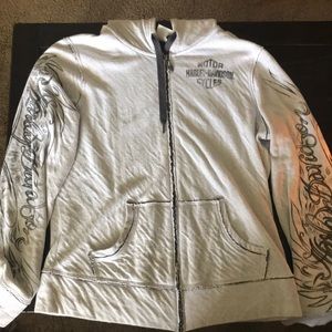 Harley Davidson zip up hooded jacket